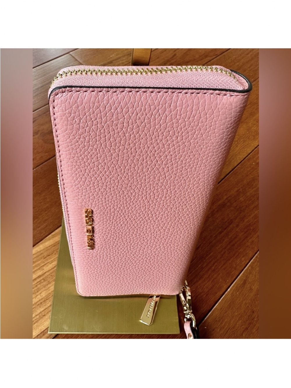 Michael Kors Rose Pink Pebbled Leather Wristlet - Picture 4 of 7
